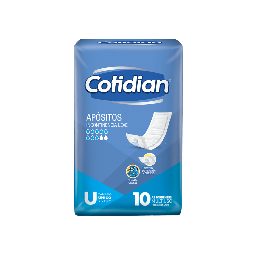 Apósitos Cotidian Incontinencia Leve 10 unidades